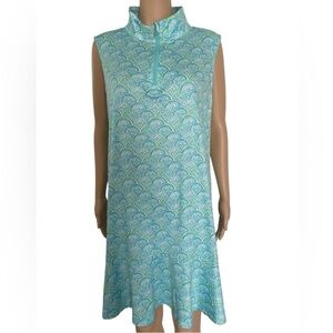 Caribbean Joe Blue and Green Mini Dress